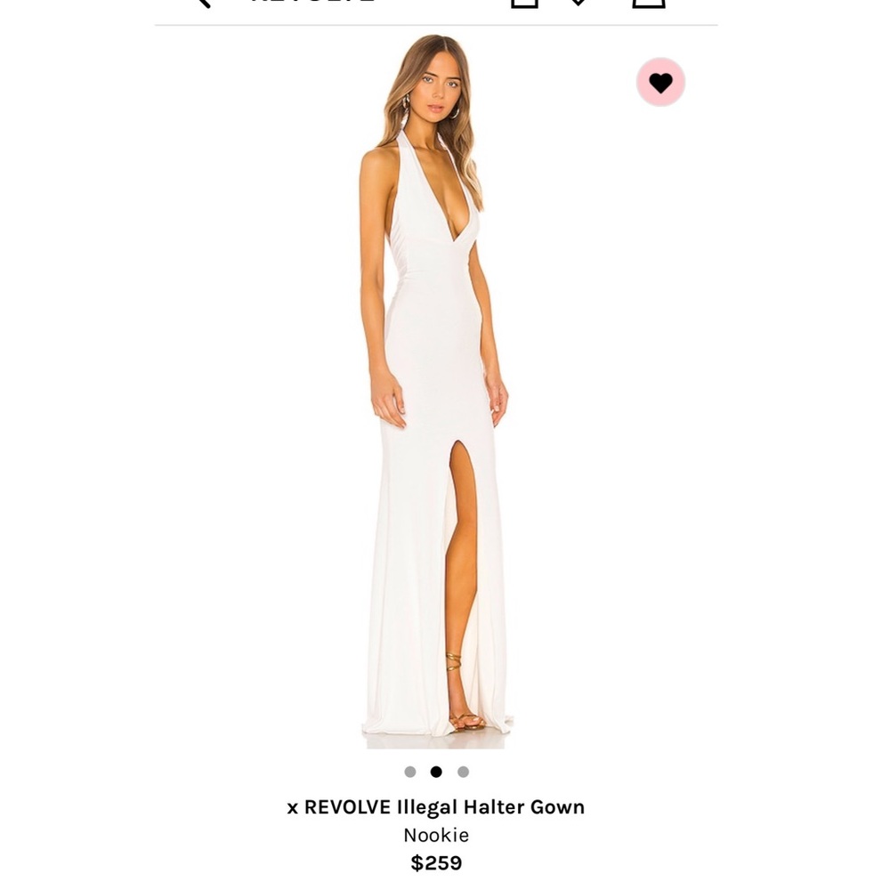 X Revolve illegal halter gown nookie